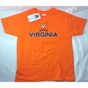 Hanes University of Virginia UVA Cavaliers Youth T-Shirt - Orange - Size S (6-8)